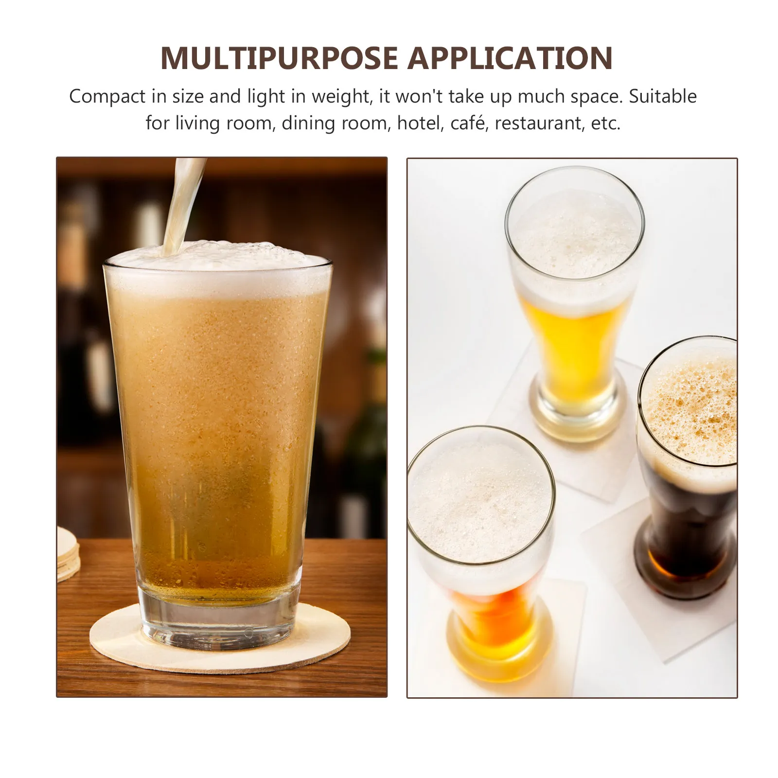10Pcs Sublimation Blank Coasters White Polyester Heat Transfer Cup Mats DIY Thermal Transfer Coasters for Home Cafe Restaurant