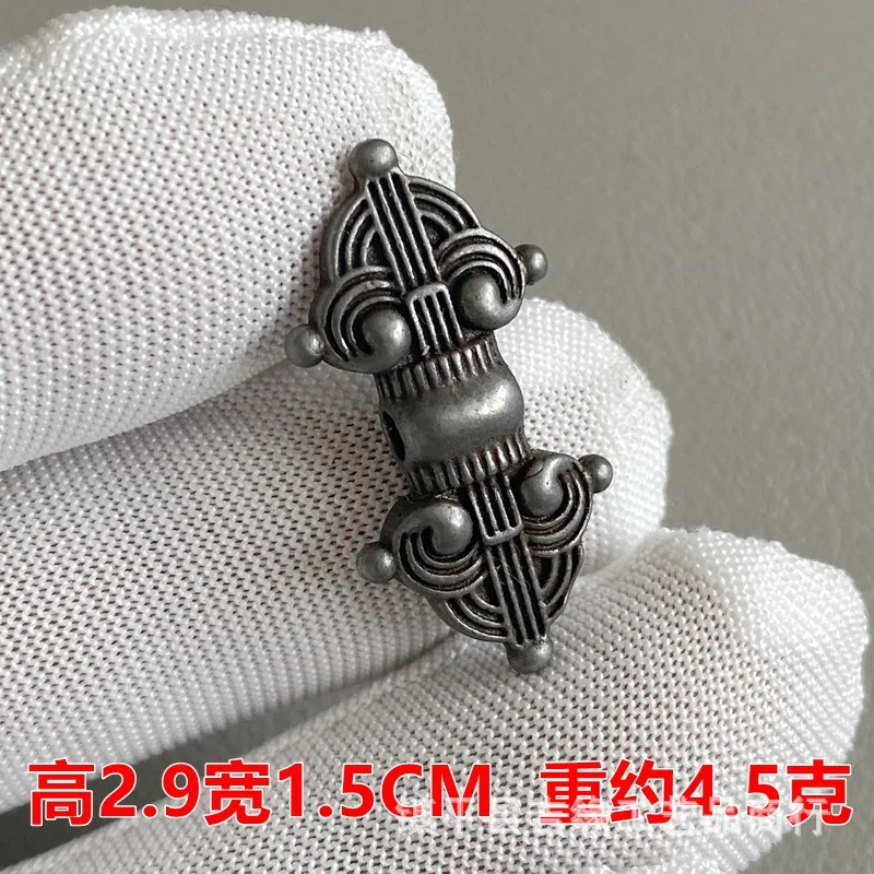 Tibetan-style small iron ornaments, scepter, vajra bell, wearable counter , DIY Buddhist bead accessory