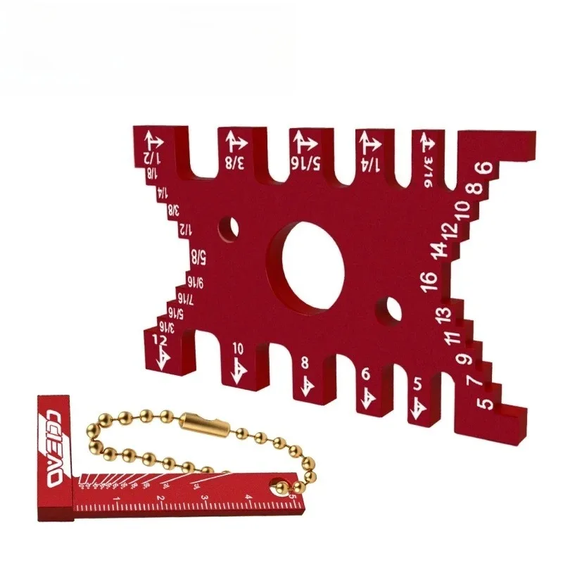 Aluminum Dovetail Jig and Mini L Square Keychain- Woodworking Tenon Caliper Table Saw Depth Gauge Height Measuring Tool Set