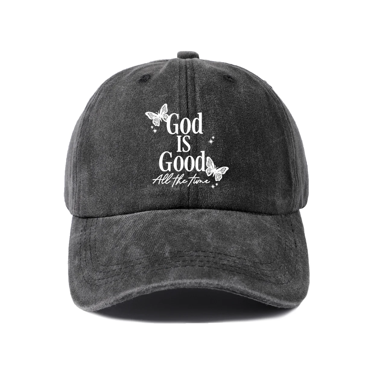 Expressive Slogan Graphic Baseball Cap, Vintage Washed Adjustable Unisex Dad Hat, Everyday Gift