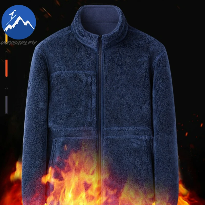 Maxbarley Men Winter Jacket Stand Collar Outdoor Work Warm Windproof Cotton Coat Hiking Comfortable Warm Winter Mens Clothes