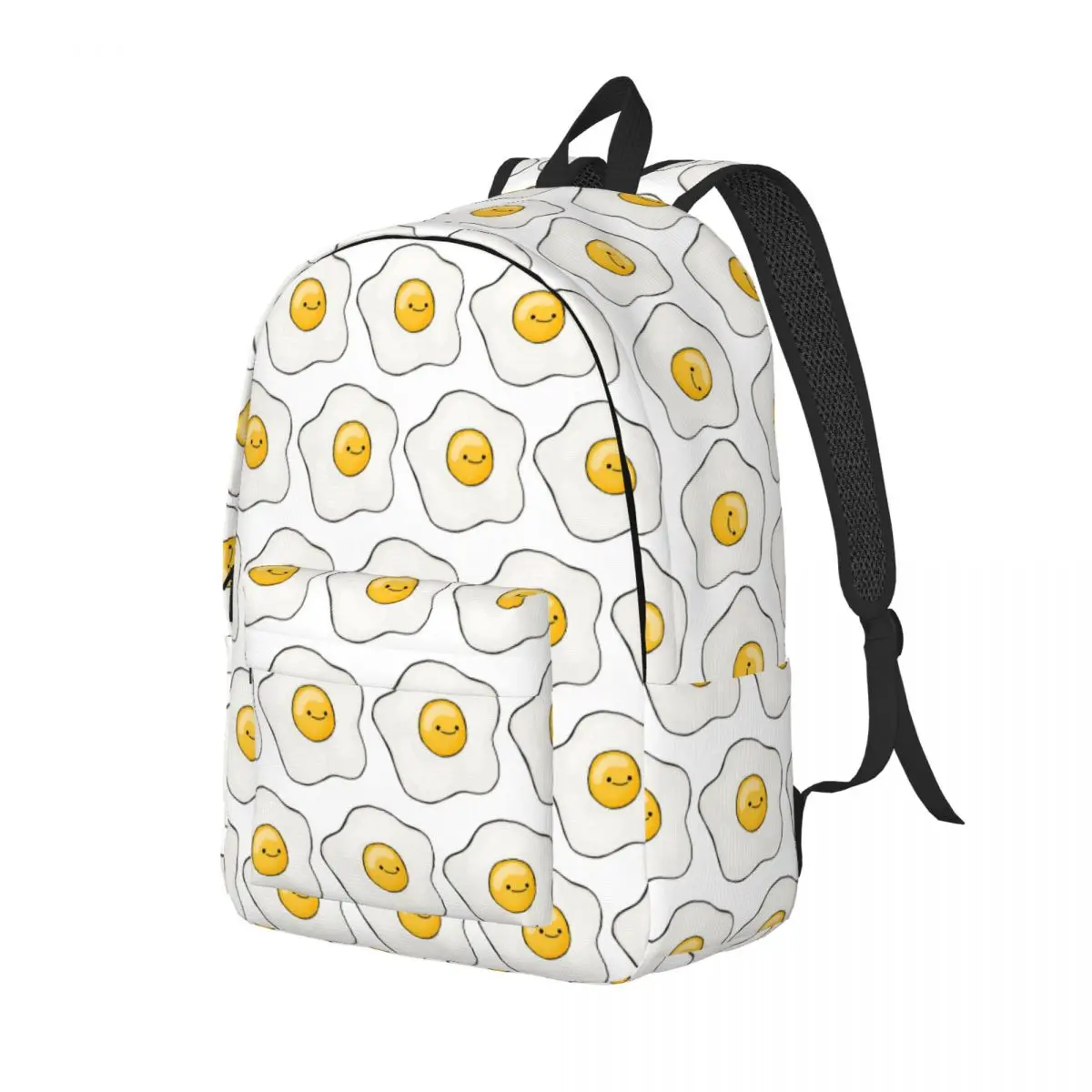 

Happy Fried Egg Student Backpack School Bag Hiking Travel Daypack for Boys Girls Fashion Bookbag Shoulder Bags