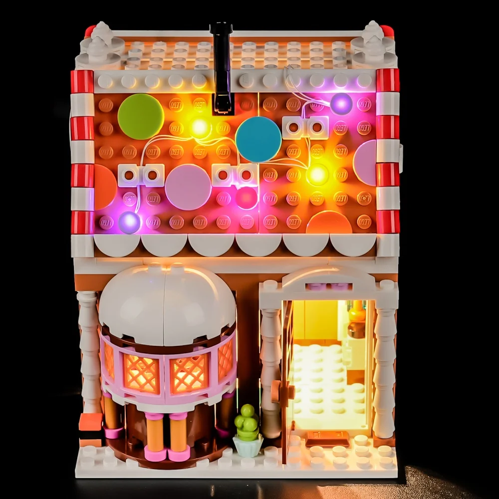Lighting Set For LEGO Festive Gingerbread House 40809 Not Include Building Block (Only Led Light Kit)