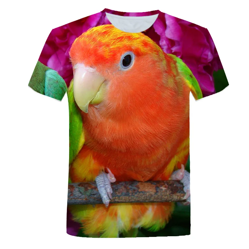 Summer Parrot 3D Printed T-Shirt uomo donna Casual Fashion Streetwear T-Shirt oversize a maniche corte T-Shirt per bambini top abbigliamento uomo