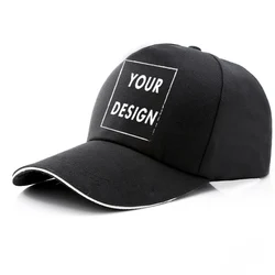 Chapéu personalizado boné de beisebol adicionar seu design impressão logotipo texto foto preto cáqui personalizar tampas para homem