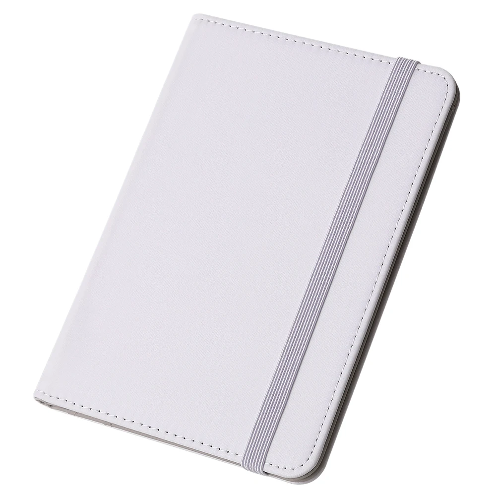 5pcs Passport Cover Sublimation DIY Blank White PU Multifunctional Open Credit Card Holders With Belt