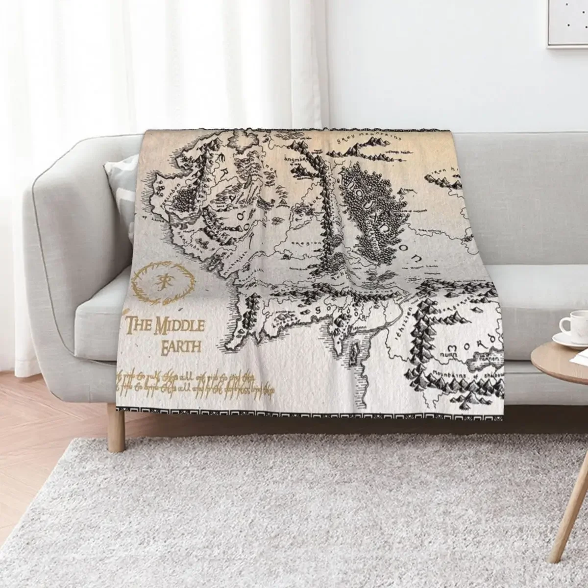 

The Middle Earth Throw Blanket Bed Soft Plush Plaid Quilt Personalized Gift Blankets