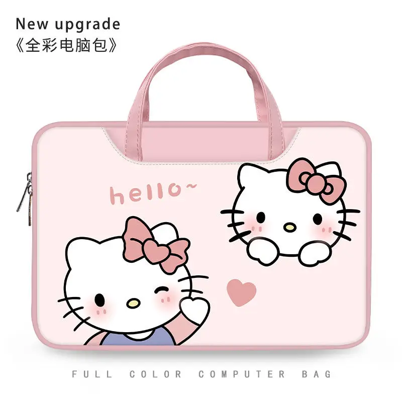 Sanrio Hello Kitty Disney Lilo & Stitch Laptop Bag Cute Large Capacity Tablet Storage Box Cartoon Handbag 13.3 14 15.6 16inch