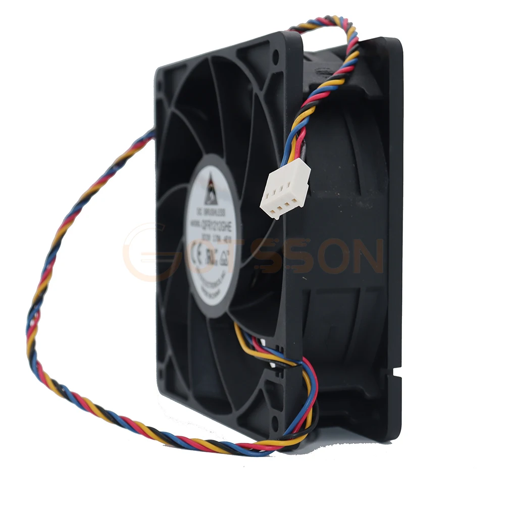 Untuk delta fan QFR1212GHE-PWM 4P PMW 12V 2.7A 12038 kipas pendingin Server 74Y5220 120*120*38mm untuk penambang Bitcoin