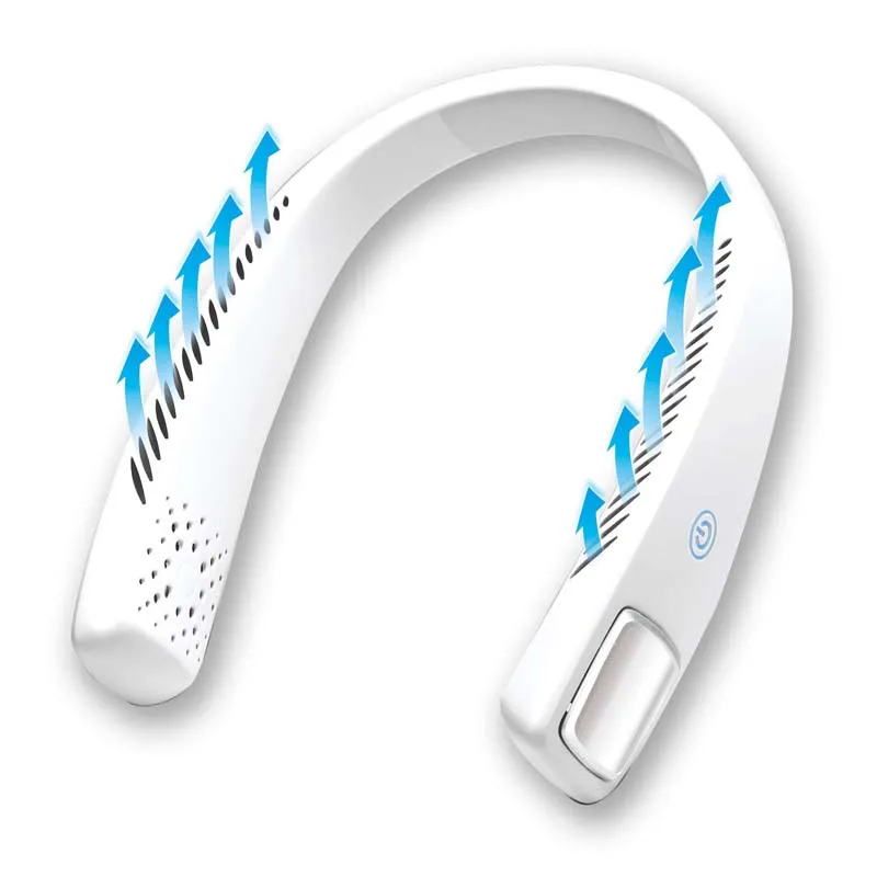 Portable Personal Bladeless Neck Cooling Fan, Strong Wind & Long Battery Life for Outdoor Travel Heat Relief