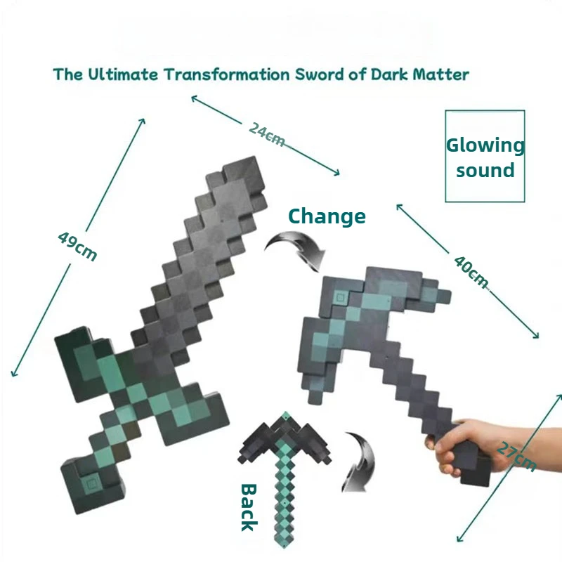 6 أنواع من نموذج سيف التفاعل المعركة، نموذج لعبة دمية الحركة يمكن أن ينبعث الضوء والصوت، لعبة مجسمة هدية عيد ميلاد للأطفال