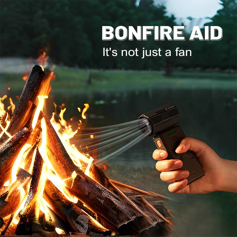 2025 NIEUWE Mini Turbo Jet Fan 40000 RPM Borstelloze Motor Verstelbare windsnelheid Handheld Kanaalventilator 4000mA Turbo Fan met Power Display