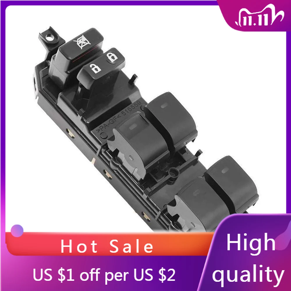 

Front Left Master Power Window Control Switch Glass Lifter Black for Toyota Camry Saloon V40 2006 2007 2008 2009 2010 2011