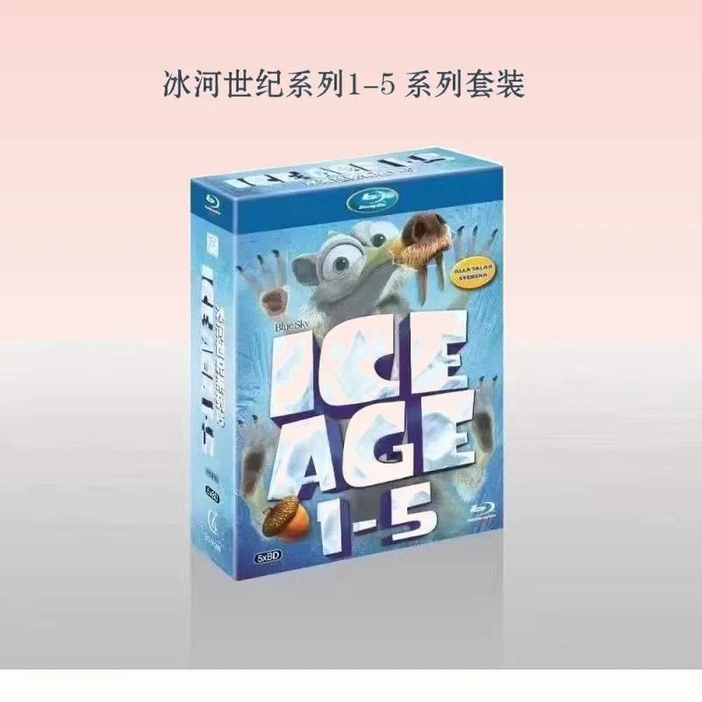 Brand New Blu-ray Ice Age Series Volumes 1–5 Five-Disc Set English & Mandarin Audio Chinese Subtitles