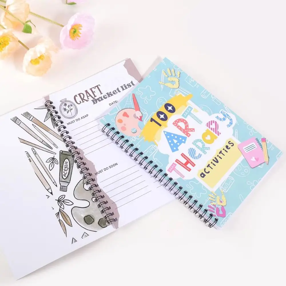 Art Plan Table Art Drawing Patterns Notebook 100 กิจกรรมบําบัด ดินสอสีน้ํา Art & Emotions Guidebook