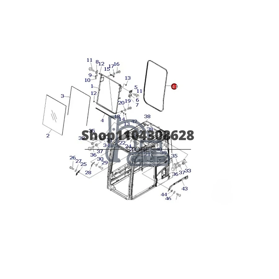 KOMATSU GLASS SEAL 20Y-53-11540,PC200-8,PC240-8,PC300-8,PC300-8MO,PC140-8