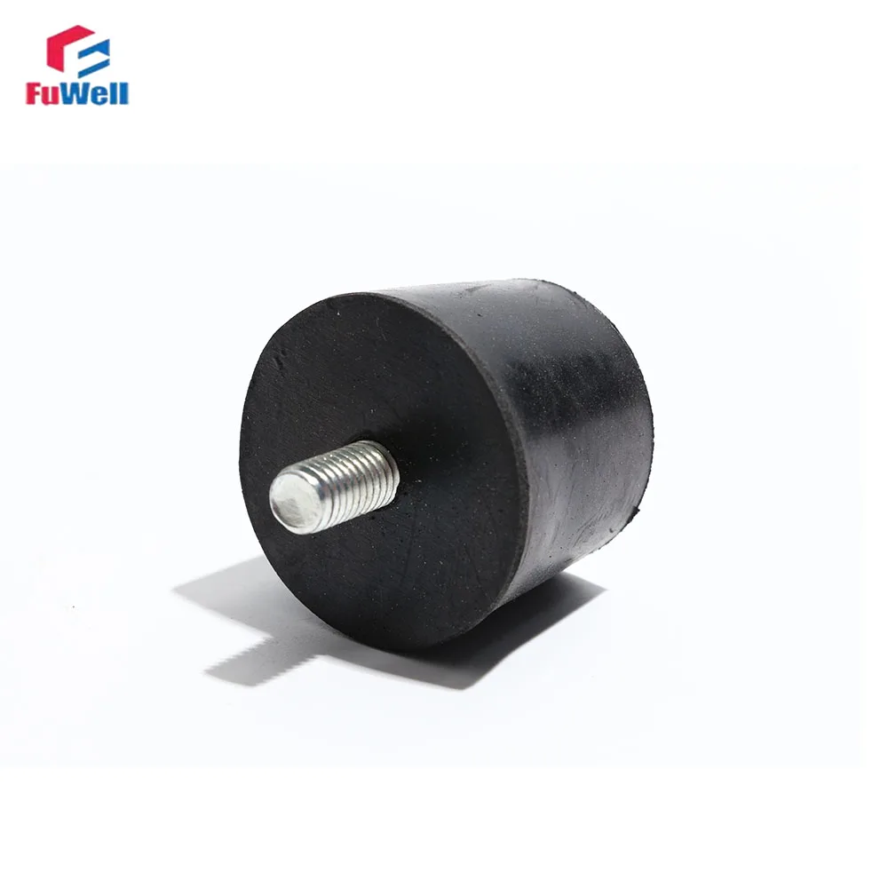 Fuwell Rubber Screw Foot Pads M6 M8 M10 M12 Cushioning Anti-Slip Shock Absorption Instrument Support Legs Height-Increasing Pads