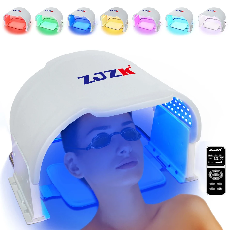 La migliore maschera per il viso a Led per la casa cura della pelle dispositivi di bellezza multifunzionali 7 colori 990 chip LED per la rimozione delle imperfezioni sbiancamento Anti-Acne