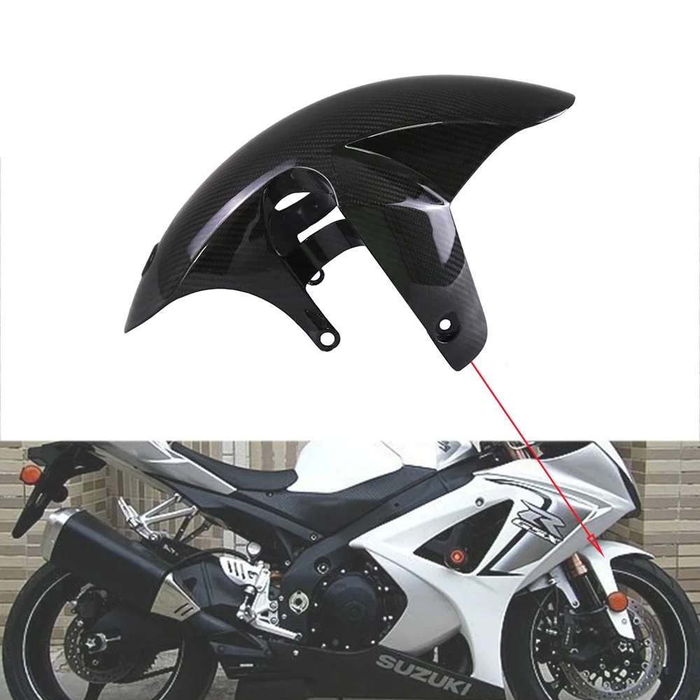 Motorcycle Accessories For Suzuki GSX-R GSXR 1000 2017 2018 2019 2020 2021 2022+  3K Carbon Fiber Front Fender Splash MudGuard