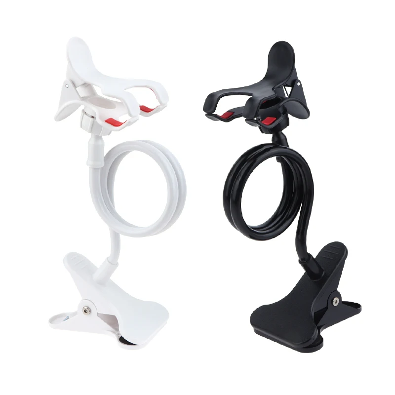 Lazy Bedside DesktopMobile Phone Clamp Bracket Flexible Long Arm Gooseneck Lazy Person Bracket With Handle Overhead Live Bracket