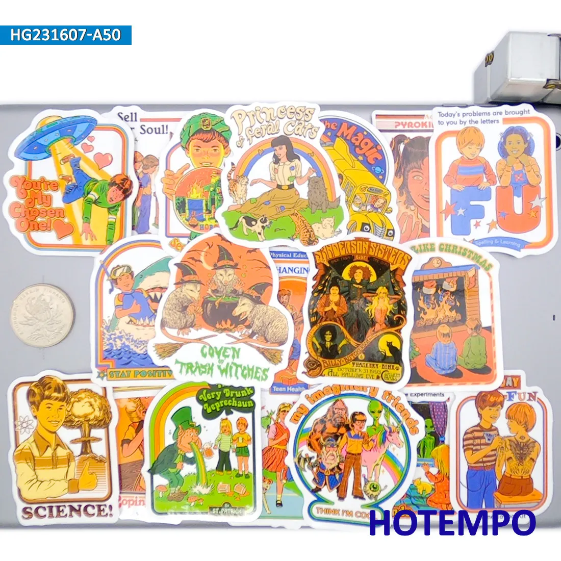 20/30/50 stuks, Zwarte humor stickers, Retro Gotiek, Halloween nostalgische stijl, Geschikt voor decoratie, laptop, auto, telefoon, motorfiets, bagage, Grappig Stickerpakket