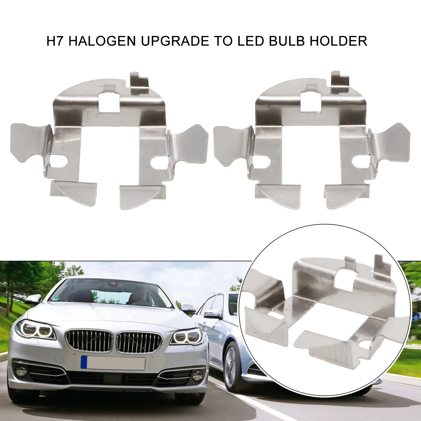 Kits H7 Adapters Holder LED Retainer 2pcs/Set Accessories For BMW E60 For Vauxhall Insignia Astra H7 Brand New