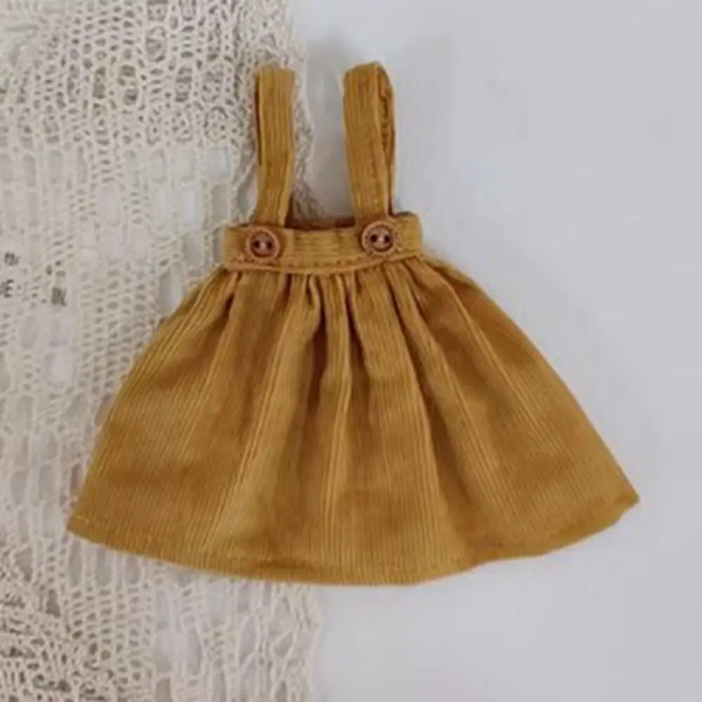Modne sztruksowe ogrodniczki spódnica mini DIY akcesoria długa spódnica sukienka urocza księżniczka vintage sukienka dla lalek azone ob24