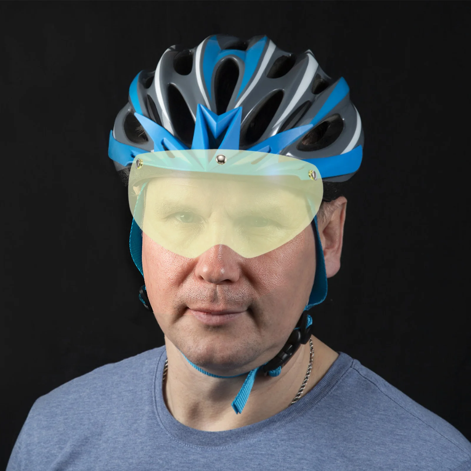 Magnetic Goggles Light Yellow Detachable Visor Removable Sun Shield for Cycling Helmets Road Mountain Biking