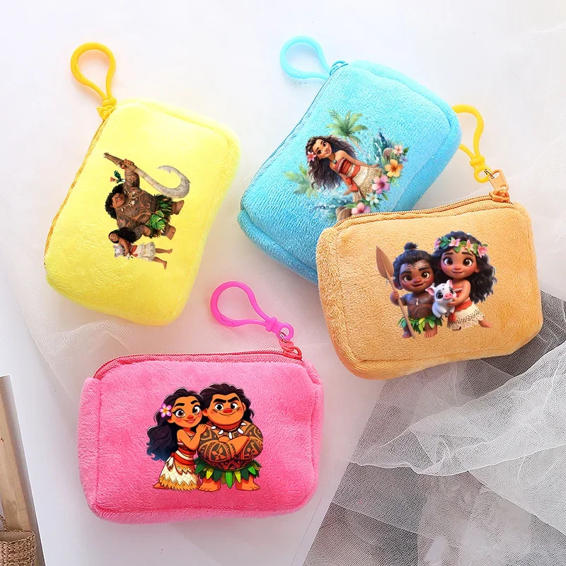 Disney Moana 2 Boy Girls Purses Cute Cartoon Wallets Anime Movie Graphic Print Large Capacity Portable Purse Birthday Party Gift