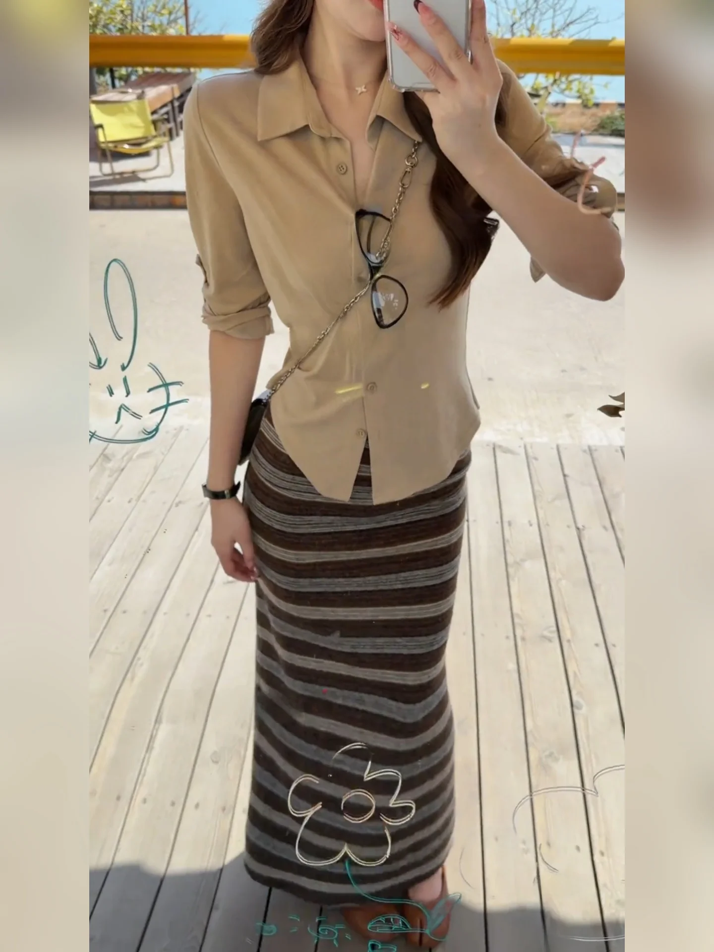 

High Waist Knitted Woolen Skirt Women's Spring Season Slim Fit Wrap around Long Skirt Korean Style Standard Fit A-Line Skirt