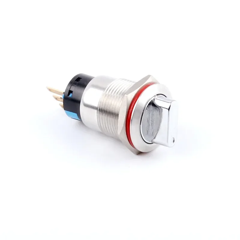 19mm 22mm Waterproof Metal Knob Switch with Key Rotary Switch Second Gear Third Gear Knob Self Locking Switch
