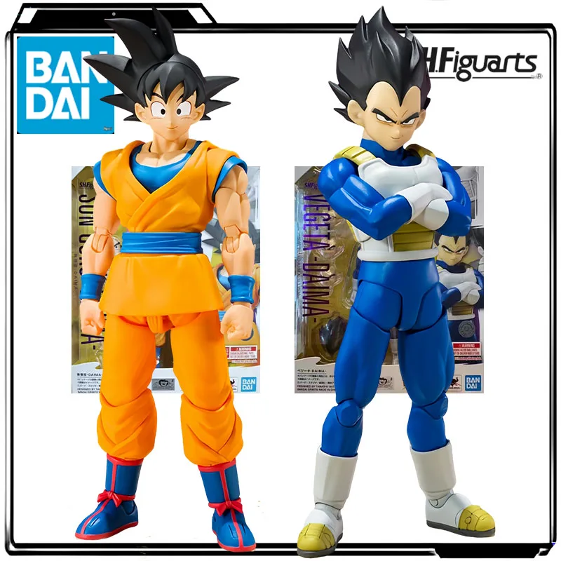 

Bandai натуральная аниме-фигурка S.H.Figuarts Sun Wukong & Vegeta, экшн-фигурки, игрушки для мальчиков, детский подарок, Коллекционная модель, украшения
