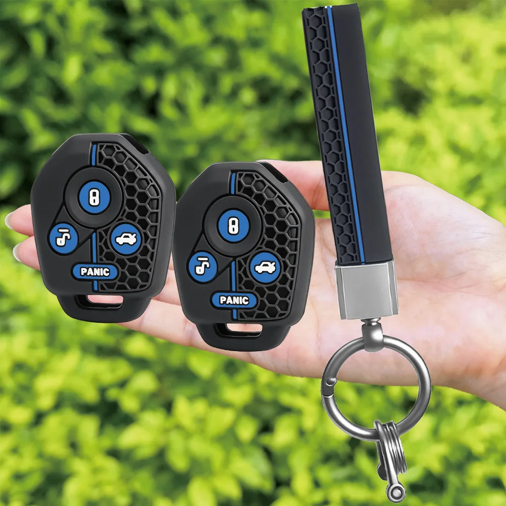 For Subaru Forester Outback Legacy Impreza XV Crosstrek WRX STI Tribeca Silicone Car Key Fob Cover With Key Ring Holder