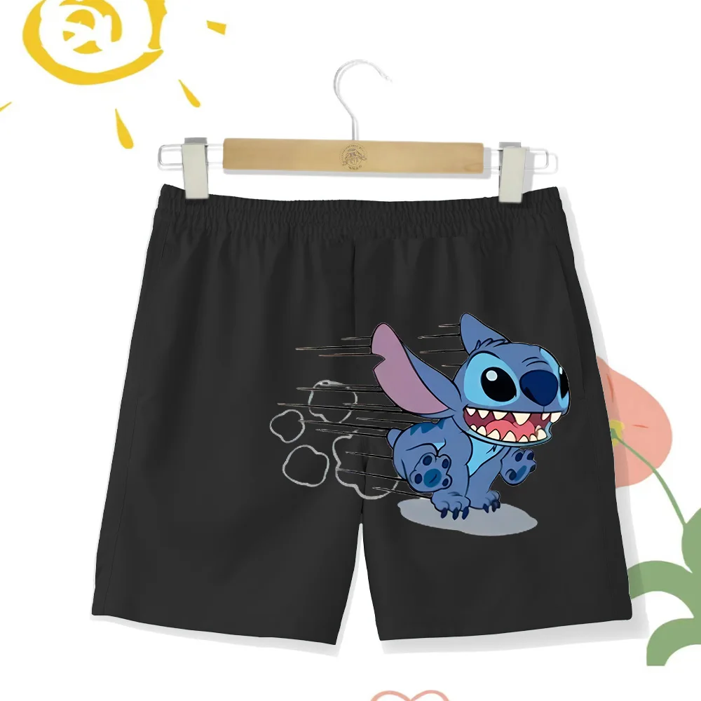 Summer Children's Beach Pants Cartoon Print Stitch Boys and Girls Breathable Multi color Fashion Comfortable and Quick Drying