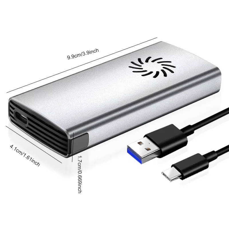 SSD адаптер для NVME/NGFF SATA SSD, 20 Гбит/с/10 Гбит/с, M.2 PCIE ,20Gbps/10Gbps M.2 PCIE SSD Case Dual Protocol HDD Enclosure M.2 to USB Type C 3.1 SSD Adapter for NVME/NGFF SATA SSD