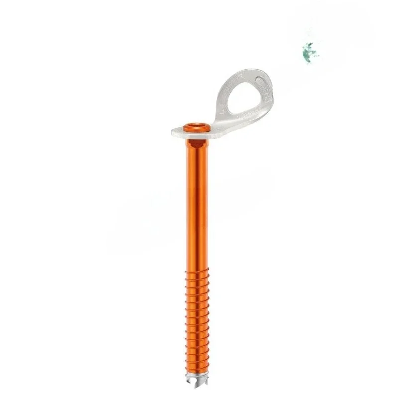 Piolet de escalada en hielo ligero, plegable, con punta cónica y agarre eficiente