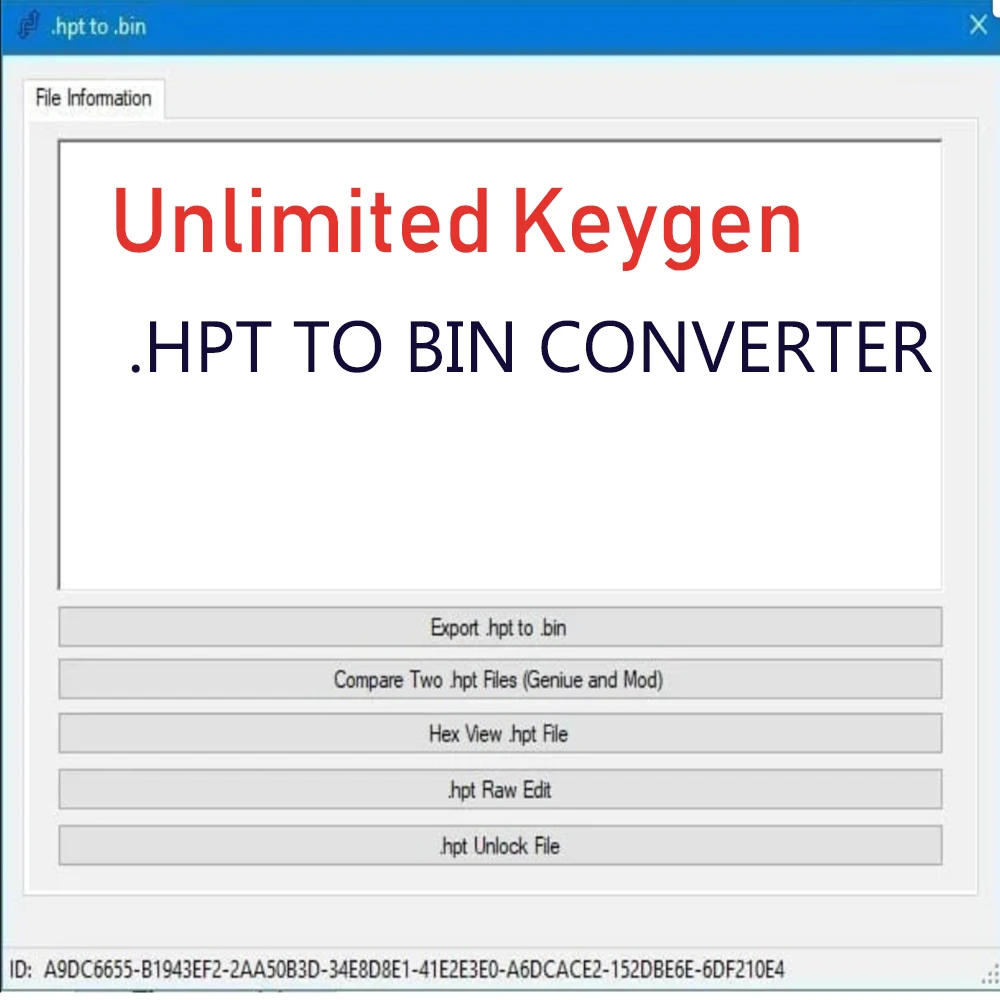 HPT TO BIN CONVERTER With Unlimited Keygen for Multiple Computers