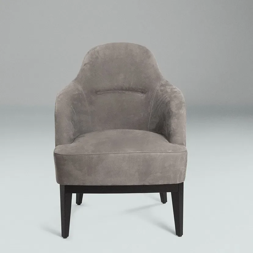 European solid wood fabric home living room luxury model room clothing reception single chair