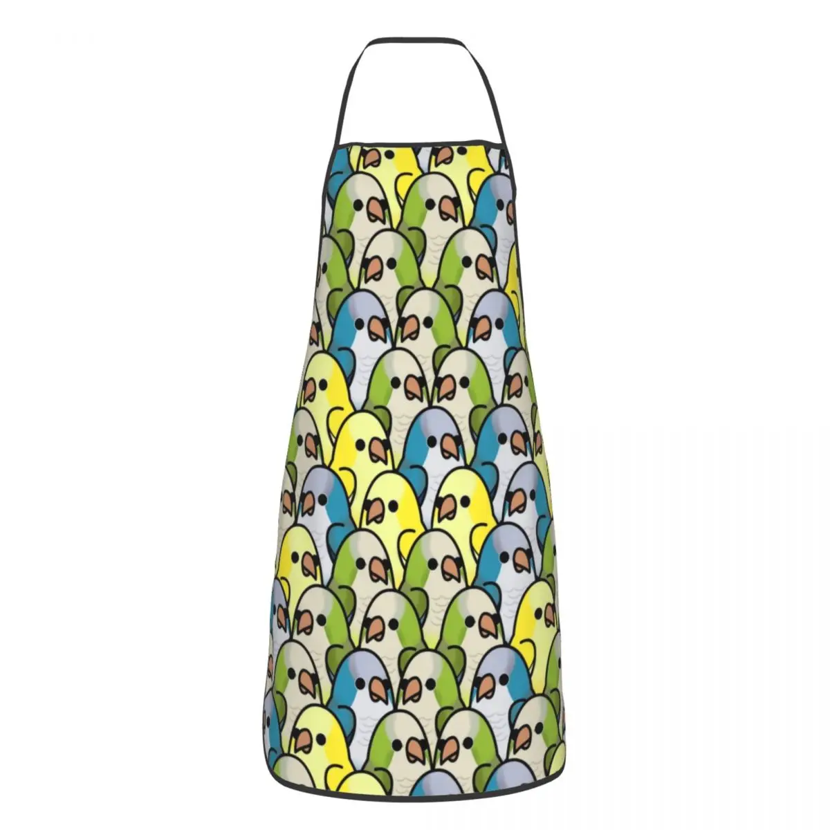 Custom Bib Quaker Parrots Squad Aprons for Men Women Unisex Adult Chef Kitchen Cooking Parrot Birds Tablier Cuisine Gardening