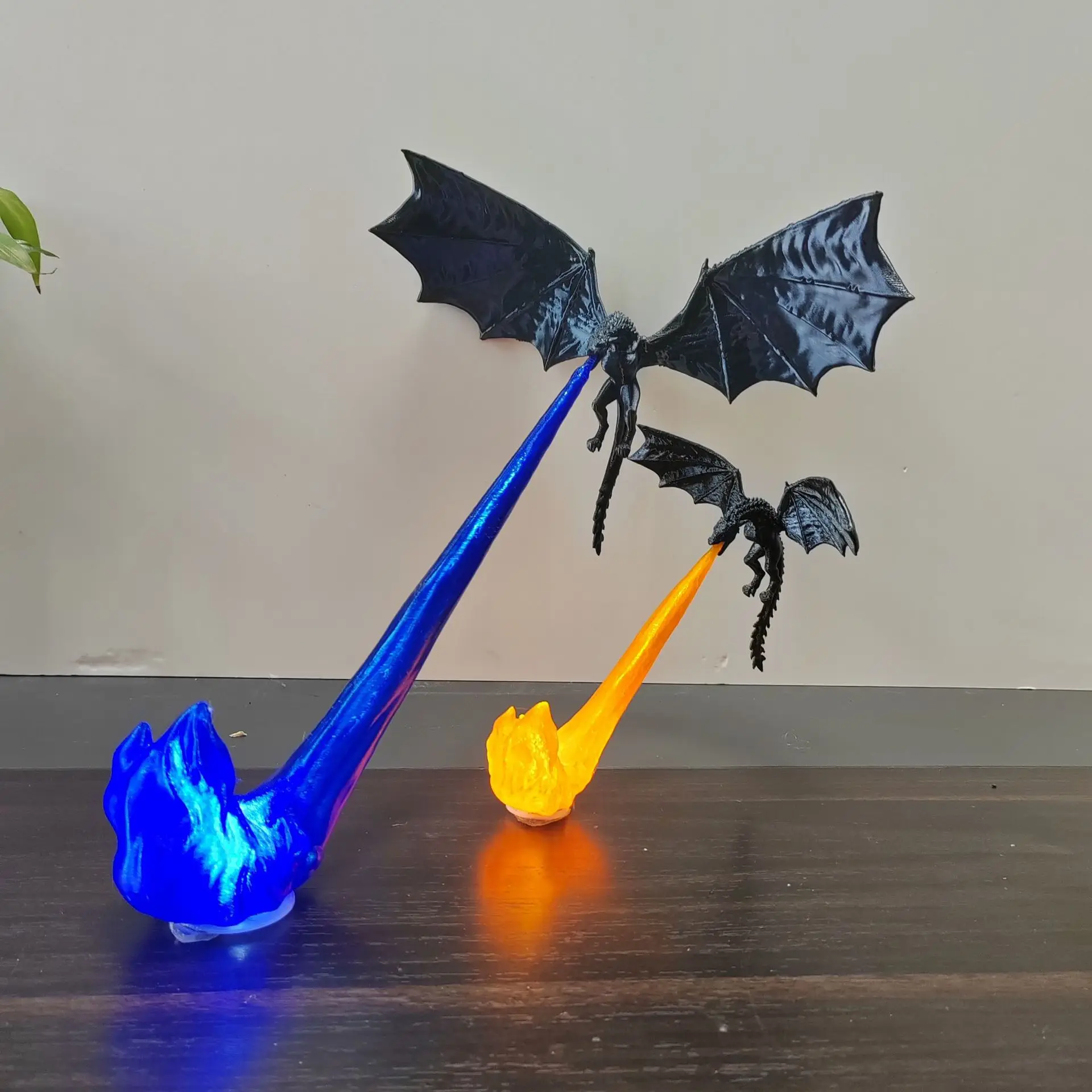 Dragon Flame Decor 3D Dragon Flame Book Nook Flying Fire Dragon Statue Unique Christmas Birthday Gift for Dragon Lovers Home USe view 3