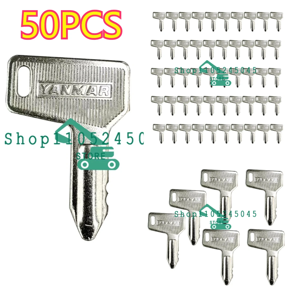 

50 шт. 301 Новый ключ зажигания для экскаватора YM, запчасти для спецтехники VIO15, VIO15-2, VIO17