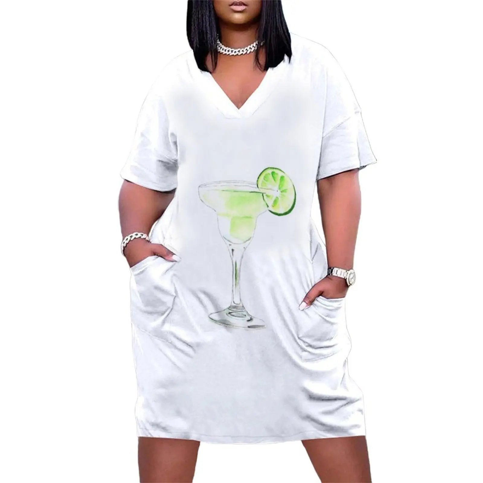 

Margarita. Drink. Cocktail. Loose Pocket Dress dresses for woman 2025 Woman clothes