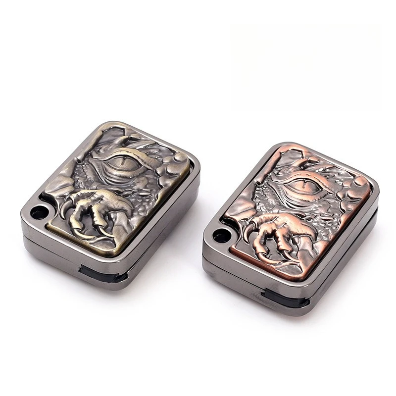 Metal Fidget Magnetic Push Coin Card Plate Paragraph Mechanical Slider EDC Stress Reducing Sensory Toy Adults Men Anti Anxiety