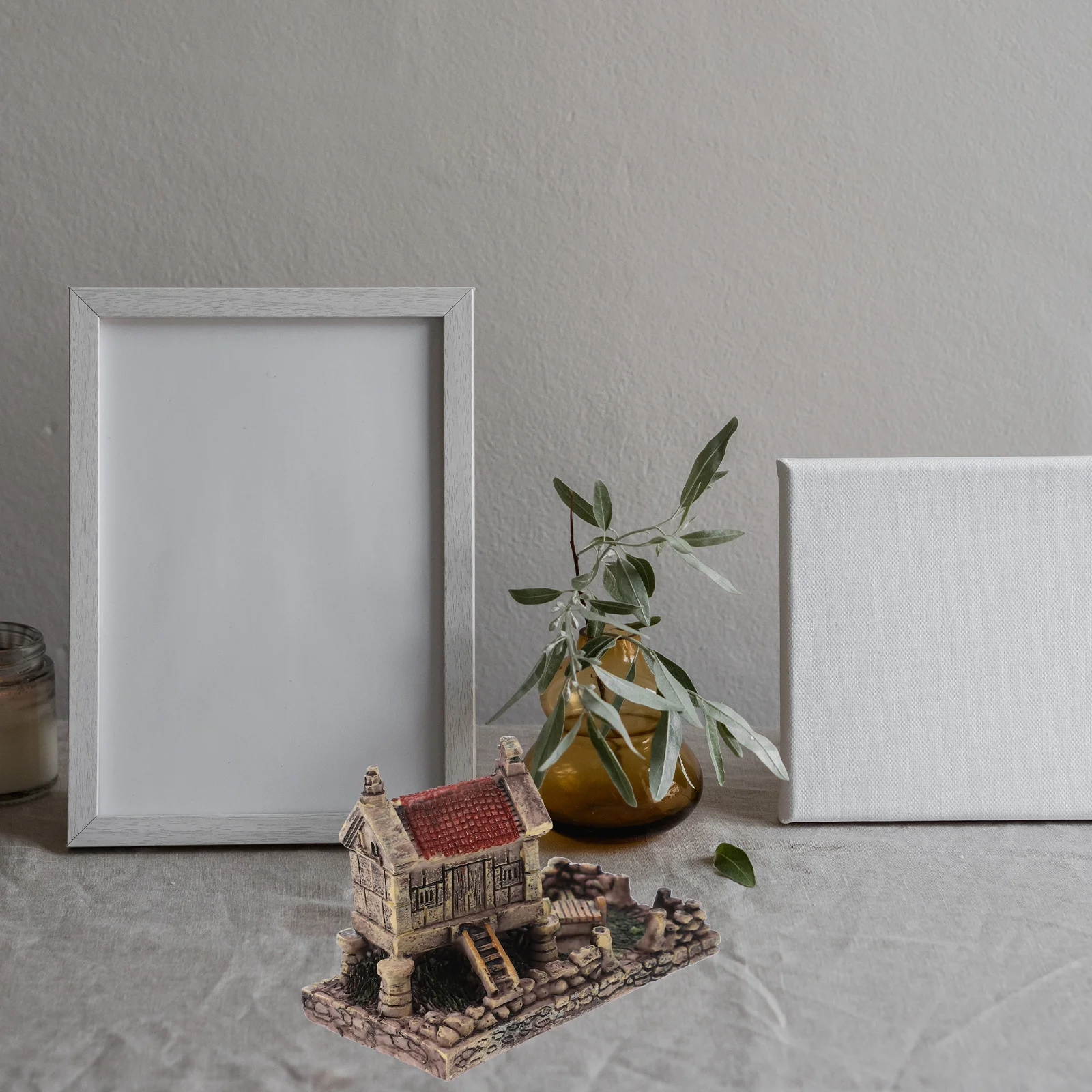 Creative Mini Resin House for Miniature Garden Decor Ornament Desktop Scene Layout Home Craft Decor