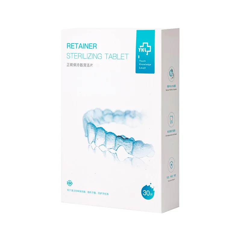 

12 Boxes, 1 Box of 30 Pieces of Yakeling Orthodontic Braces Cleaning Tablets, Oral Care Effervescent Tablets, Orthodontic