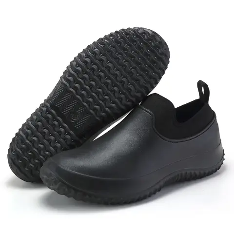 Kidmi Men Slippers Mens Kitchen Work Shoes Slip On Water Resistant Walking Sneakers Waterproof Nonslip Food Service Chef Kitchen