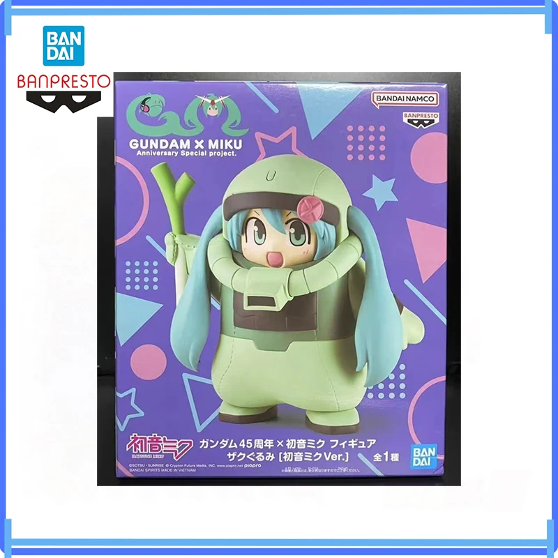在庫あり-バンプレスト-ガンダム45周年記念-初音ミク-ms-06f-ザク-[初音ミクver-pvc-15cm-アニメアクションフィギュア-モデル玩具