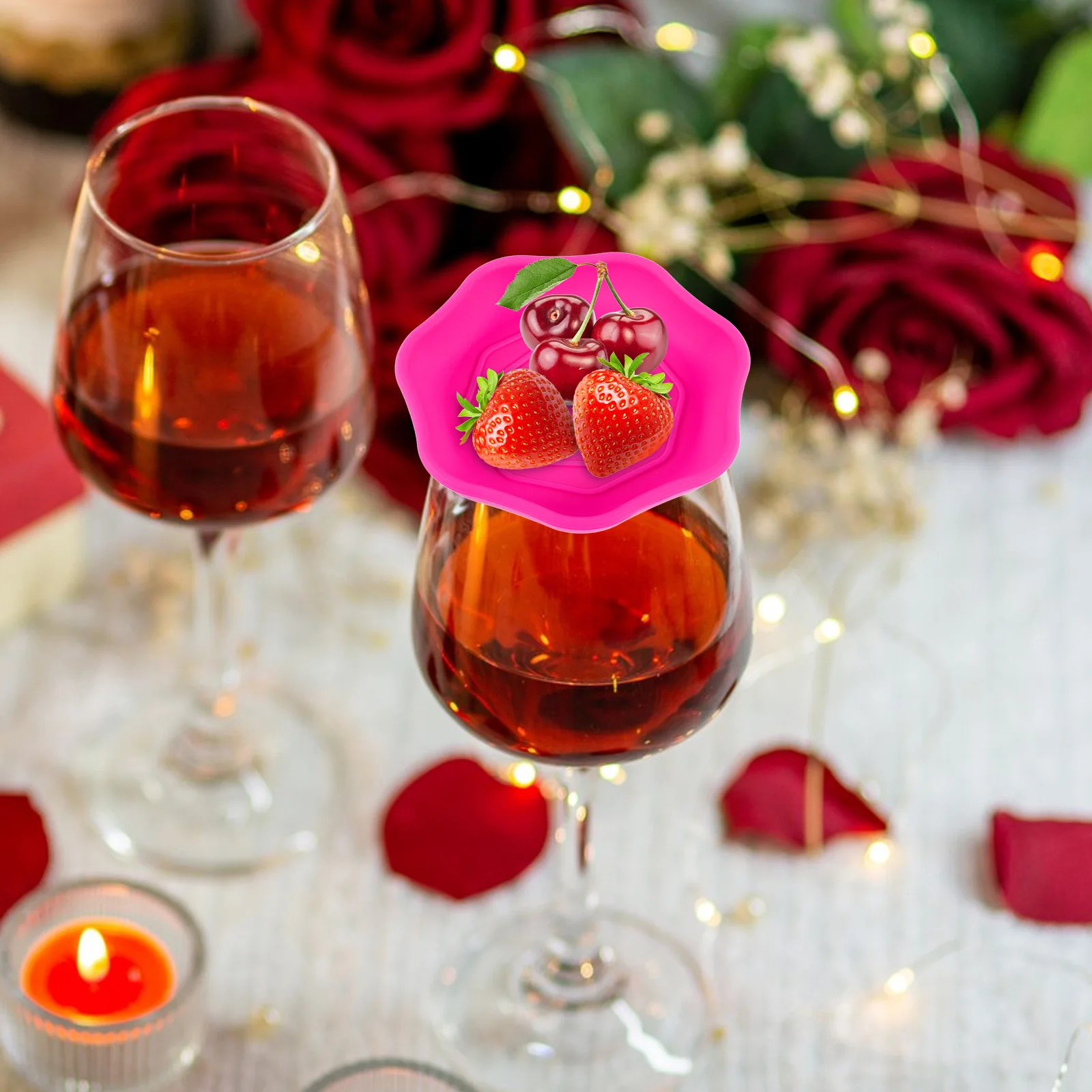 

Silicone Wine Glass Charcuterie Board Topper Innovative Spill Proof Lid Snack Tray for Parties Picnics Gatherings Reusable Drink