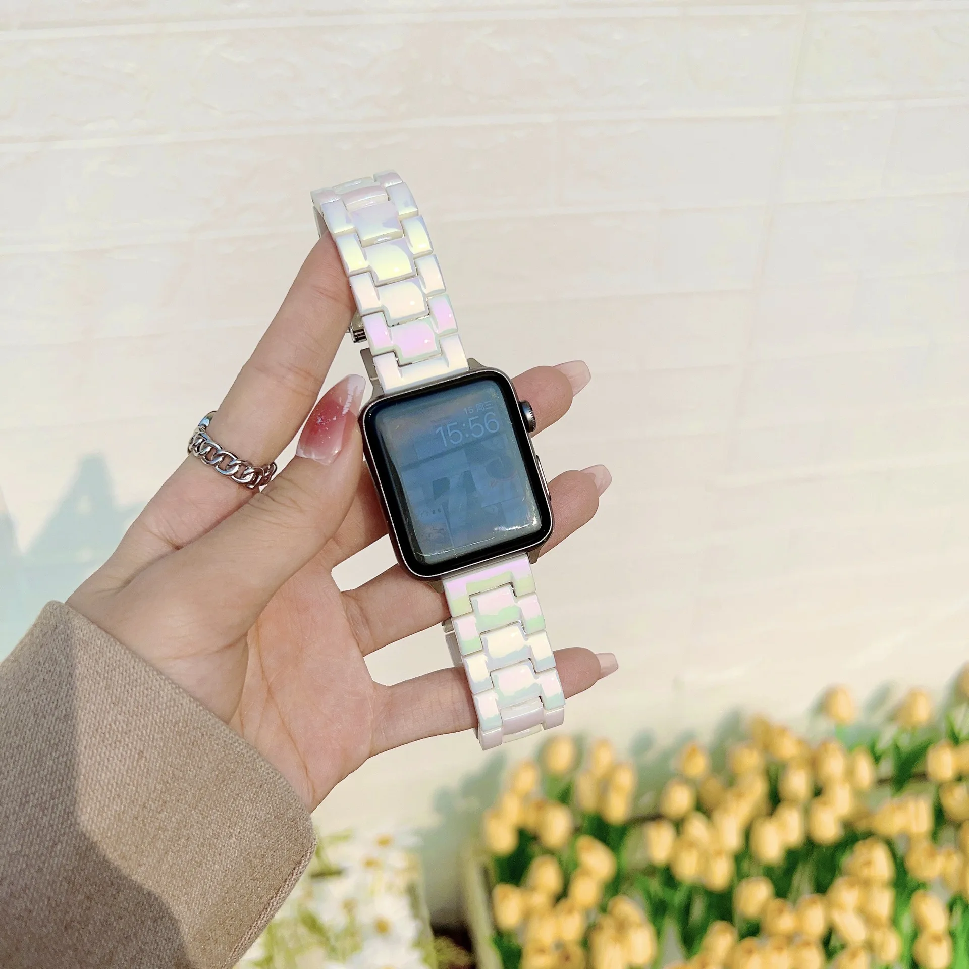 Transparentes Armband für Apple Watch 44mm 45 46 49 38 40 41 42mm Buntes Armband für iWatch Series 12 11 10 9 8 7 6 5 4 SE – Detail 28