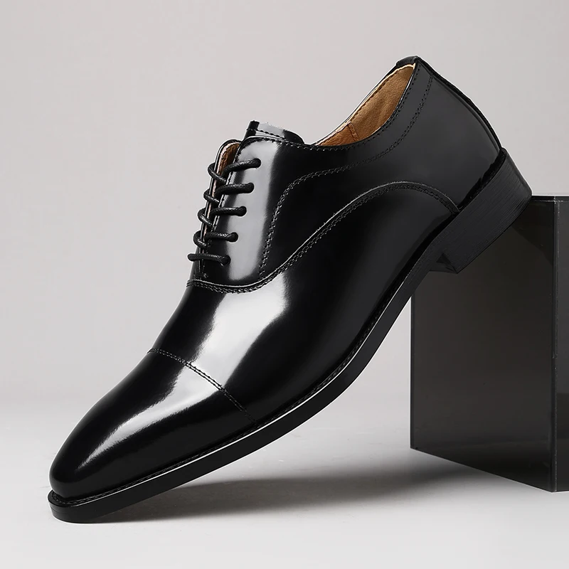 

Новые мужские туфли дерби в стиле ретро, универсальные, модные, низкие, повседневные, деловые, кожаные туфли 251001